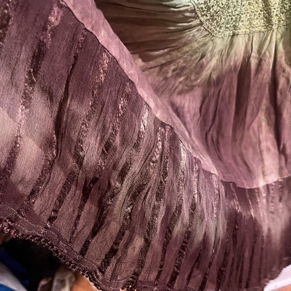 Boho tie dye tiered flirty feminine hippie Multicolor Halter Maxi Dress OS - Picture 6 of 10